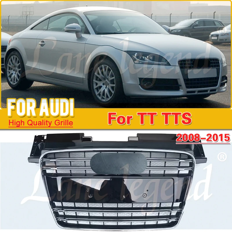 

High-end Upgrade Horizontal Bar Car Front Bumper Grille for Audi for TT 2008-2015（Refit for TTS Style）Car Accessories tools