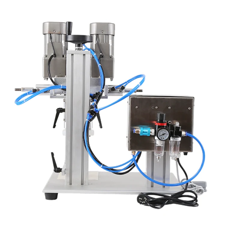 Mesin Penutup Botol Jus Otomatis Pneumatik Kecepatan Tinggi Grosir, Mesin Penutup Sekrup Meja