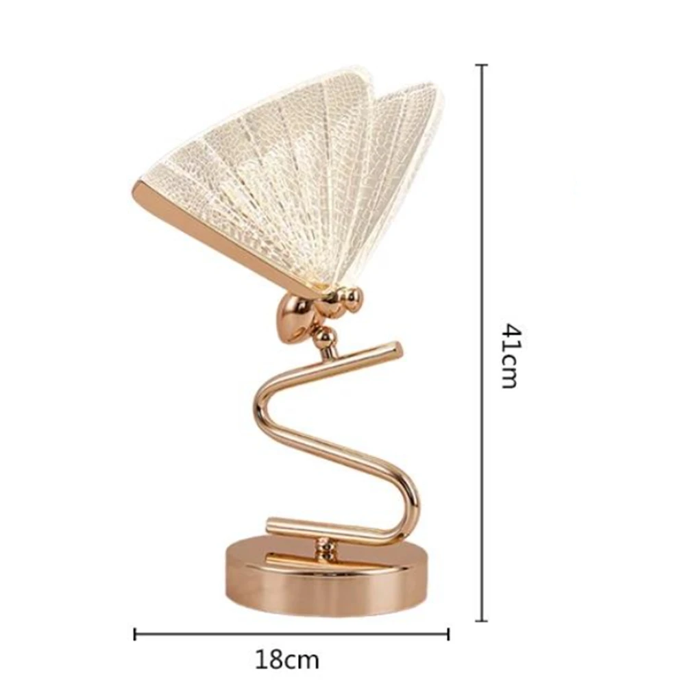 【~ New FDDT】Butterfly Decorative Lamp 6W LED Desk Lamp for Living Room Modern Floor Lamp for Bedroom EU Plug White Light - view 3
