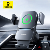 Baseus Car Mount Infrared 15W QI Wireless Phone Charger for Xiaomi Samsung Car Phone Holder Fast Charging Car Stand Easy Control