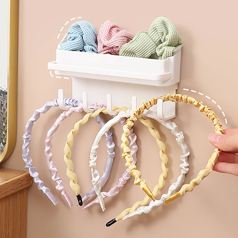 NEW Hair Loop Head Rope Storage Rack, Non Punching Multifunctional HookDormitory Seamless Storage Rack