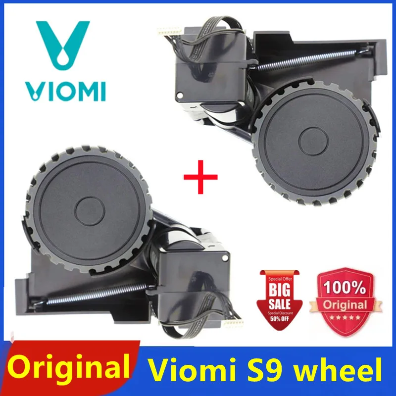 Replacement of Repair Parts for Viomi S9/Rodmi Eve Plus/Lydsto R1 Original Black Left and Right Drive Wheel Vacuum Cleaner