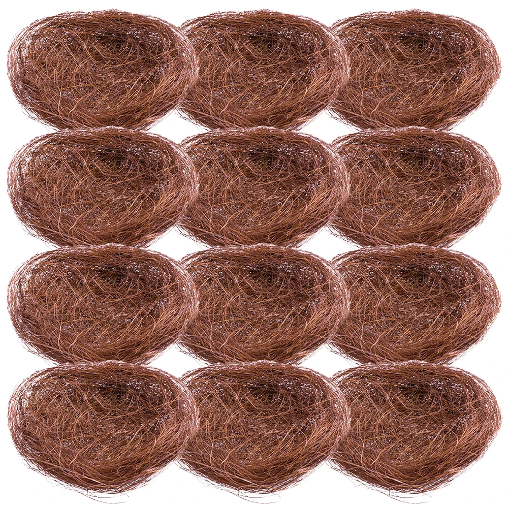 

16pcs Bird Nest Decorations Faux Crafts Garden Easter Ornaments Rustic Home Gifts Bird Cage Accessories Pet Supplies
