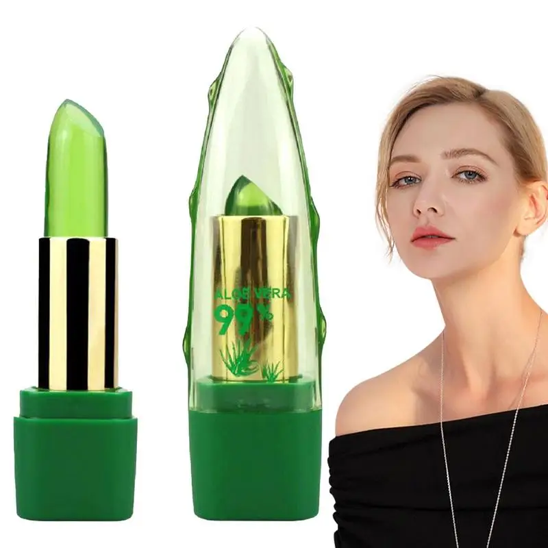 Color Changing Lipstick Moisturizing Aloe Lip Balm Long-lasting Magic PH Color Change Jelly Lipstick Tinted Makeup Lip