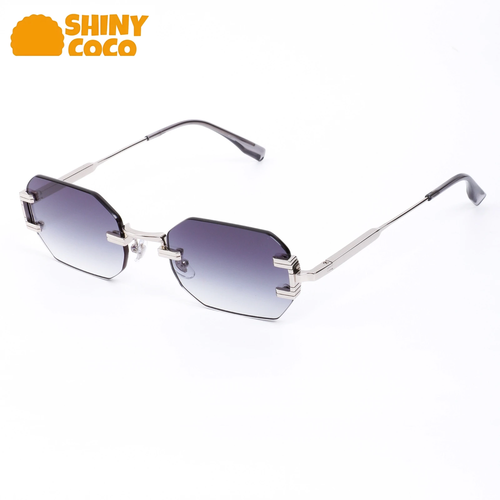 

ShinyCoCo Luxury Brand New Cross Border Foreign Trade Sunglasses High End Frameless Metal Sunglasses Uv Resistant Sunglasses