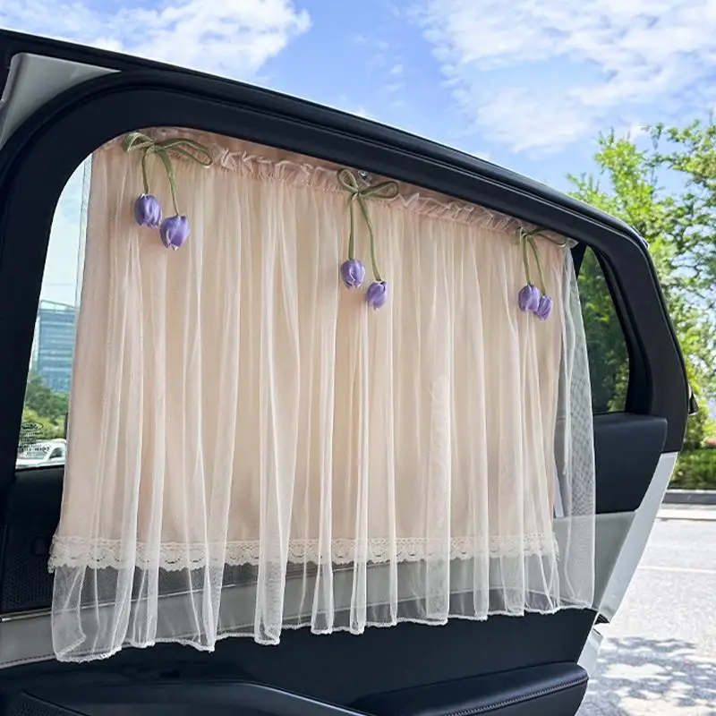 CA 1pc new Car Sunshade, shaped Decorative Car Sunshade With Double-layer Privacy And Heat Insulation, Universal Car Sunshade
