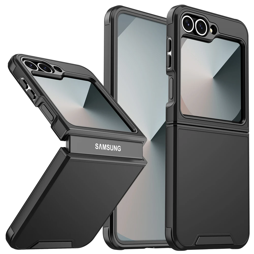 Luxuriöse Original-Offizielle schlanke, matte Schutzhülle für Samsung Galaxy Z Flip 7, 6, 5, 4, für kabelloses Laden, stoßfeste Abdeckung