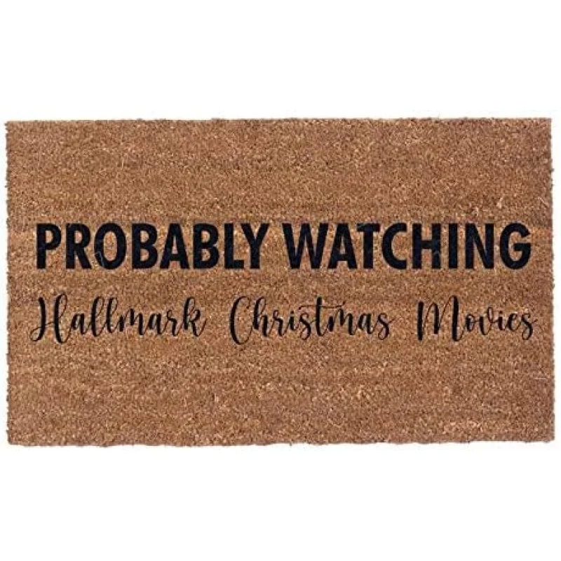 Happy Christmas mats may be used for indoor and outdoor door mats while watching Herman movies