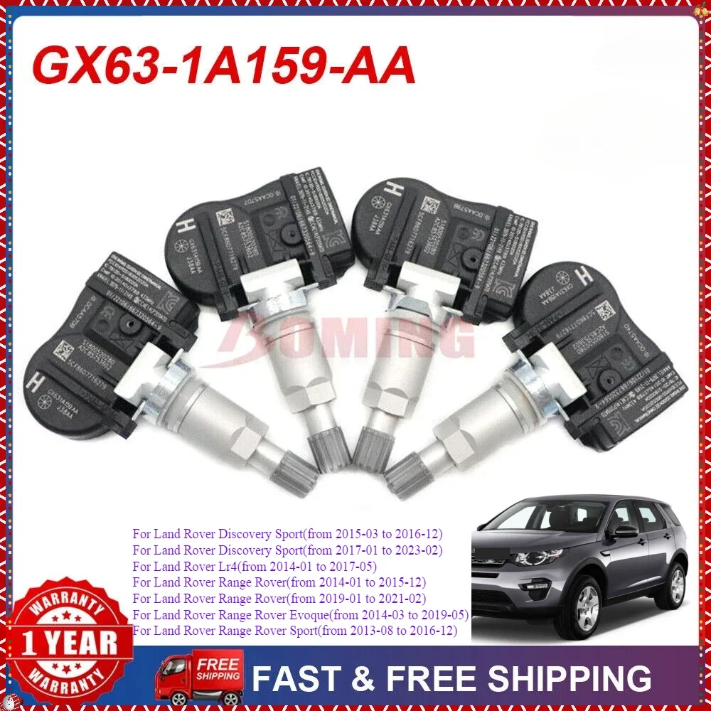 

GX63-1A159-AA TPMS подходит для Land Rover Discovery Sport Lr4 2014-2023 GX631A159AA 433 МГц новый датчик контроля давления в шинах