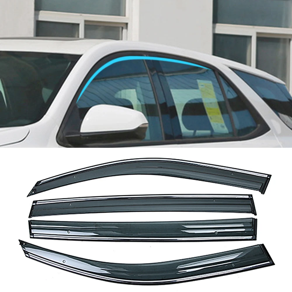 

For CHEVROLET Equinox Holden Equinox 2017-2019 Car Window Sun Rain Shade Visor Shield Awning Shelter Protector Cover Trim Frame