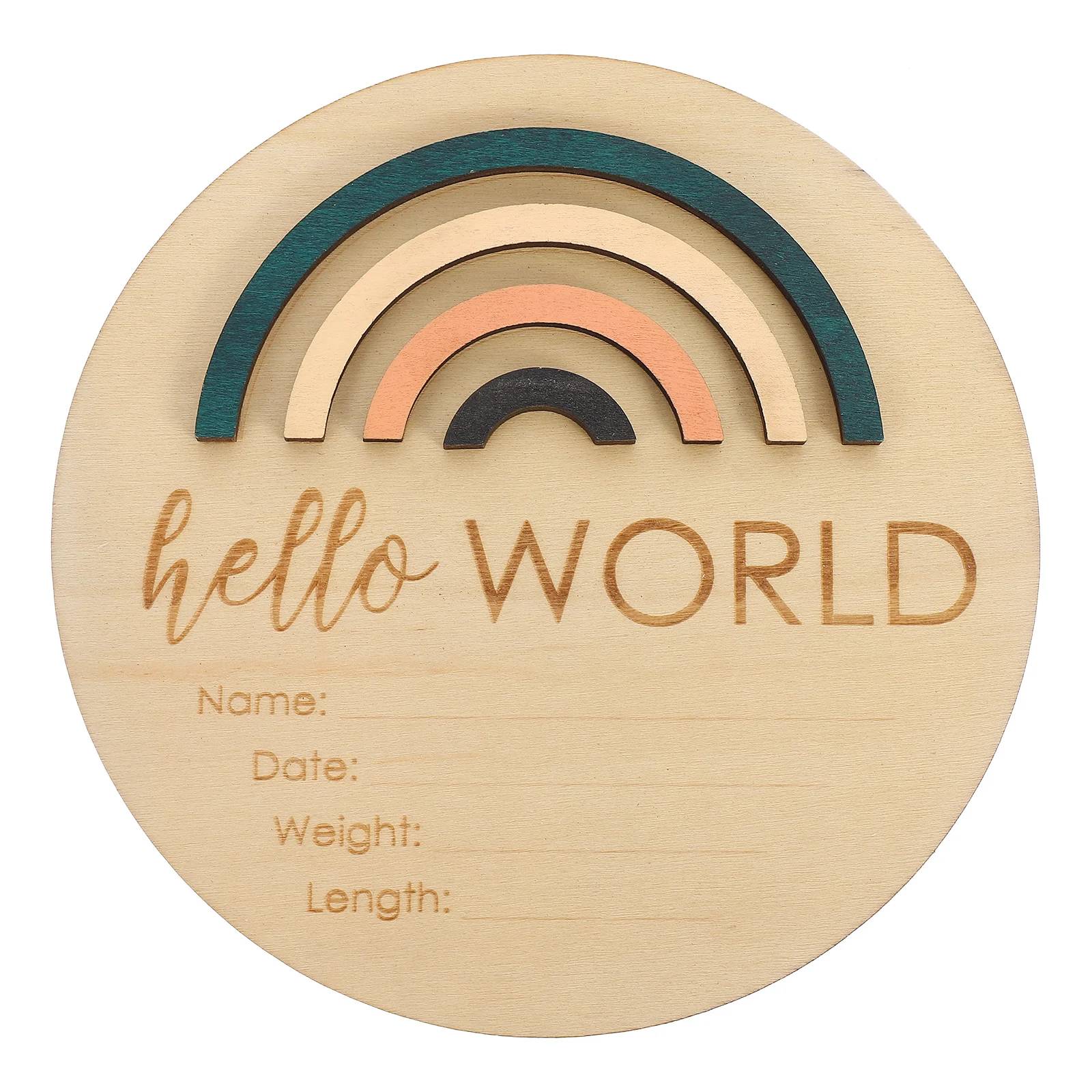 

Growth Record Round Card Baby Milestone Signs Newborn Photo Props Wood Material Safe Durable Odorless Friendly