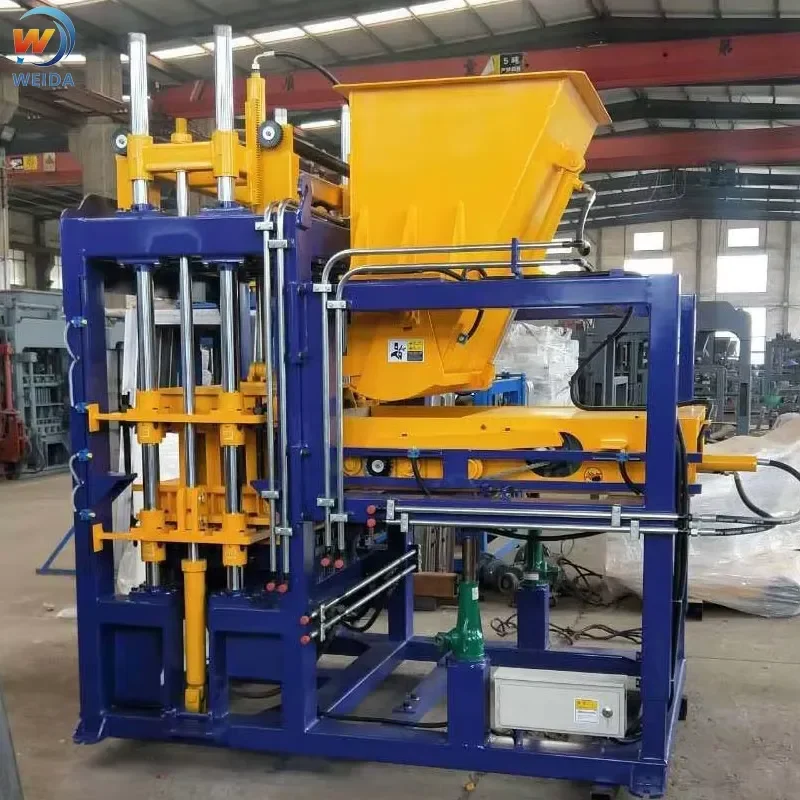 QT6-15 Automatic Concrete Interlocking Hollow Block Making Machine PLC Pump Gearbox Bearing High Production Multi-Function