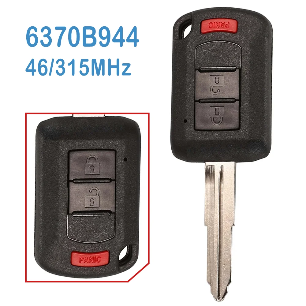 

2 Pcs/lot Auto Smart Remote 6370B944 315MHz ID46 Chip 2+1B OUCJ166N Replace Car Key For Mitsubishi Outlander Sport Lancer 16-19