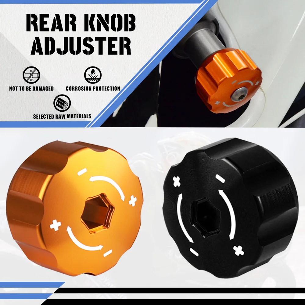 

For KTM 990 Adventure 2006-2012 Rear Knob Adjuster 990 Adv S 2006-2008 Rear Shock Absorber Adjustment Bolts 990 ADV R 2009-2012