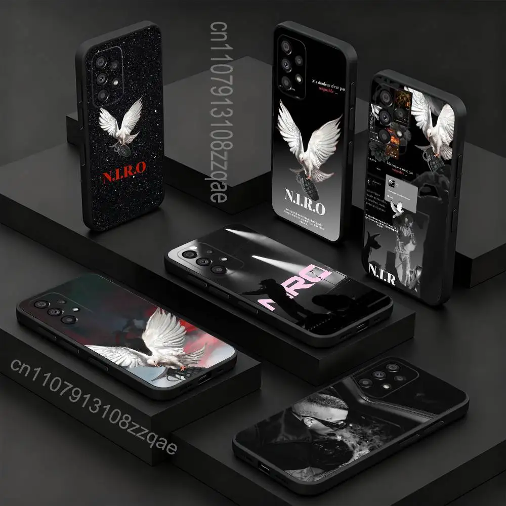 

N-NIRO OX7 Cool Phone Case For Samsung S 26,25,24,23,22,30,21,10,9,Ultra,Plus,Lite,FE,4,5G Black Soft Case