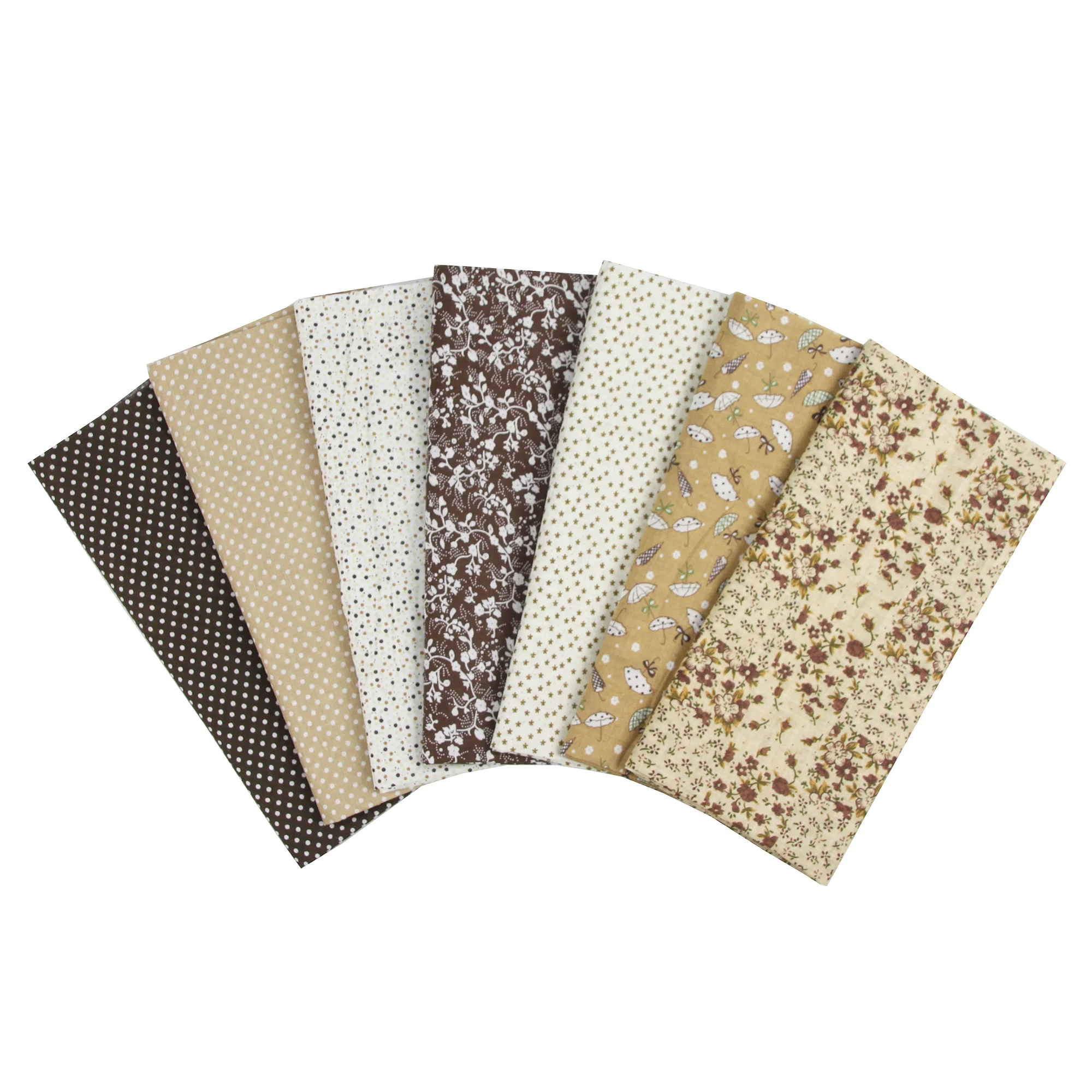 7PCS 25 X 25cm/50 X 50cm Squares Cotton Craft Fabric Cloths for DIY Bundle Patchwork Quilting Sewing Scrapbooking Art Craft
