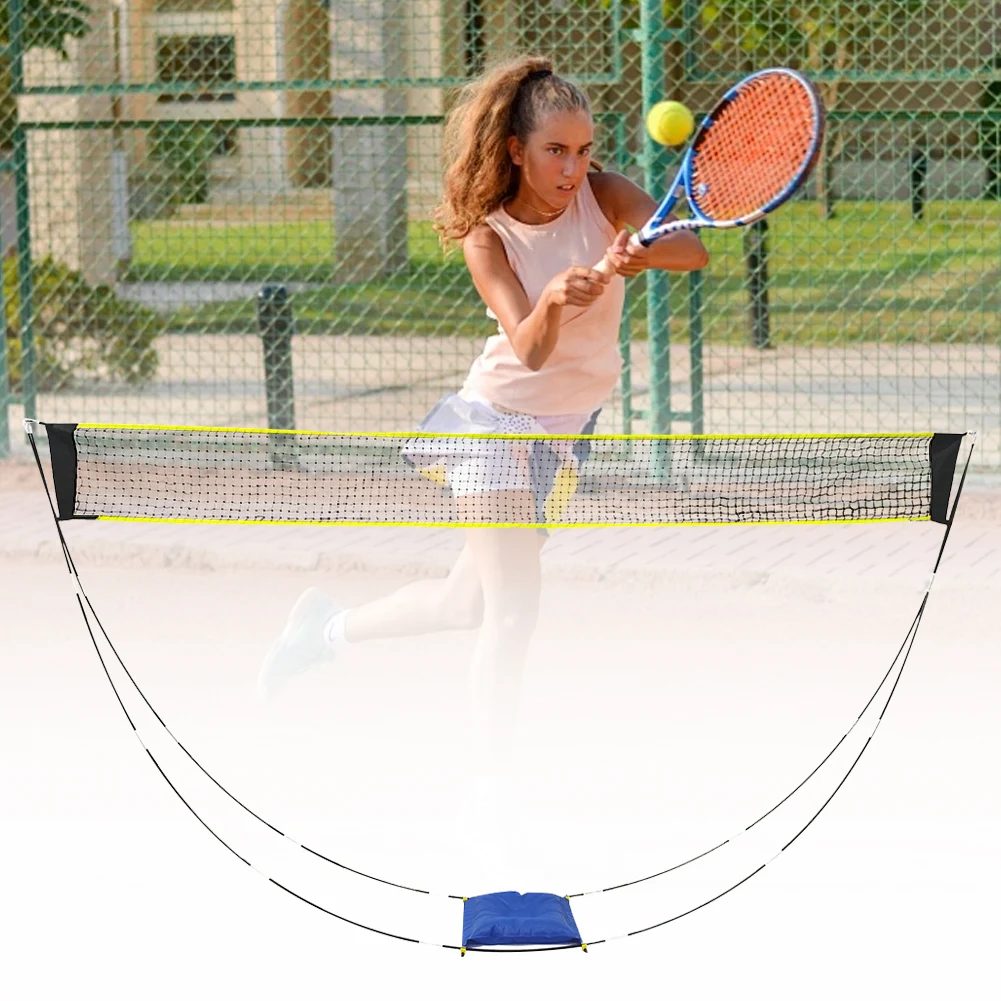 Portable Badminton Net Badminton Net Stand with Carry Bag Tennis Net Multifunctional Beach Net for Court Garden Backyard