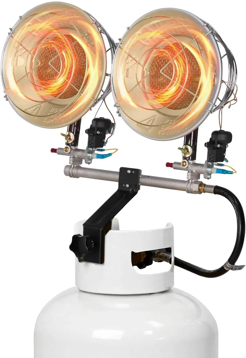 Propane Tank Top Heater, 30000 BTU Rapid Heating 180-Degree Infrared Radiant Tank Top Gas Heater, 3 Heat Settings for Ice Fishin