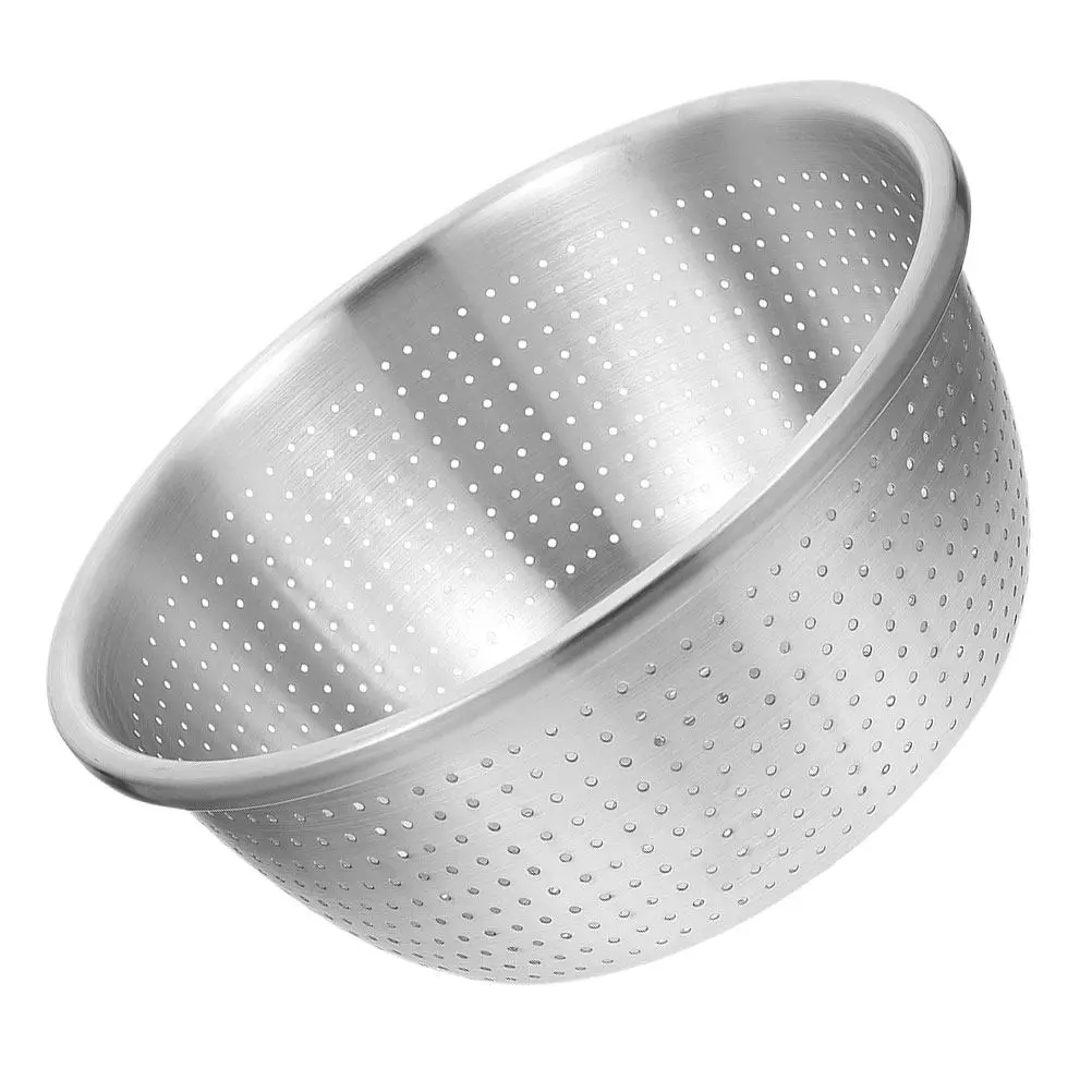 

Многофункциональная металлическая чаша-дуршлаг из нержавеющей стали 26 см для кухни: для приготовления пищи, мытья овощей, лапши, риса, круп