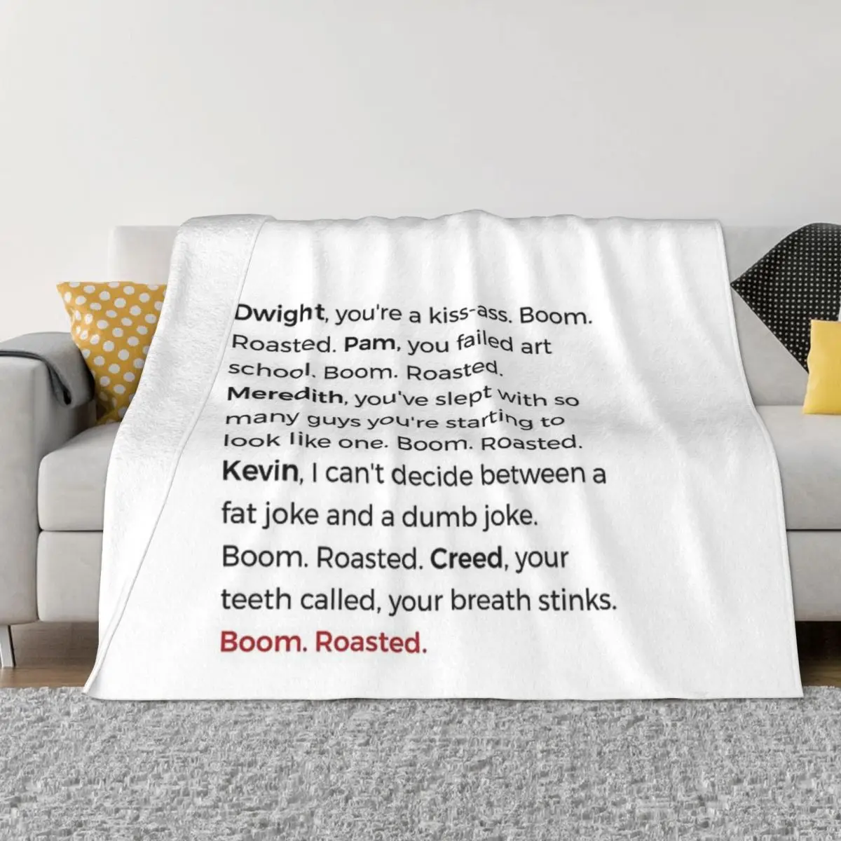 The Office - Boom Roasted Plush Blanket Quilt For Bed Winter Warm Blanket Throw Blanket