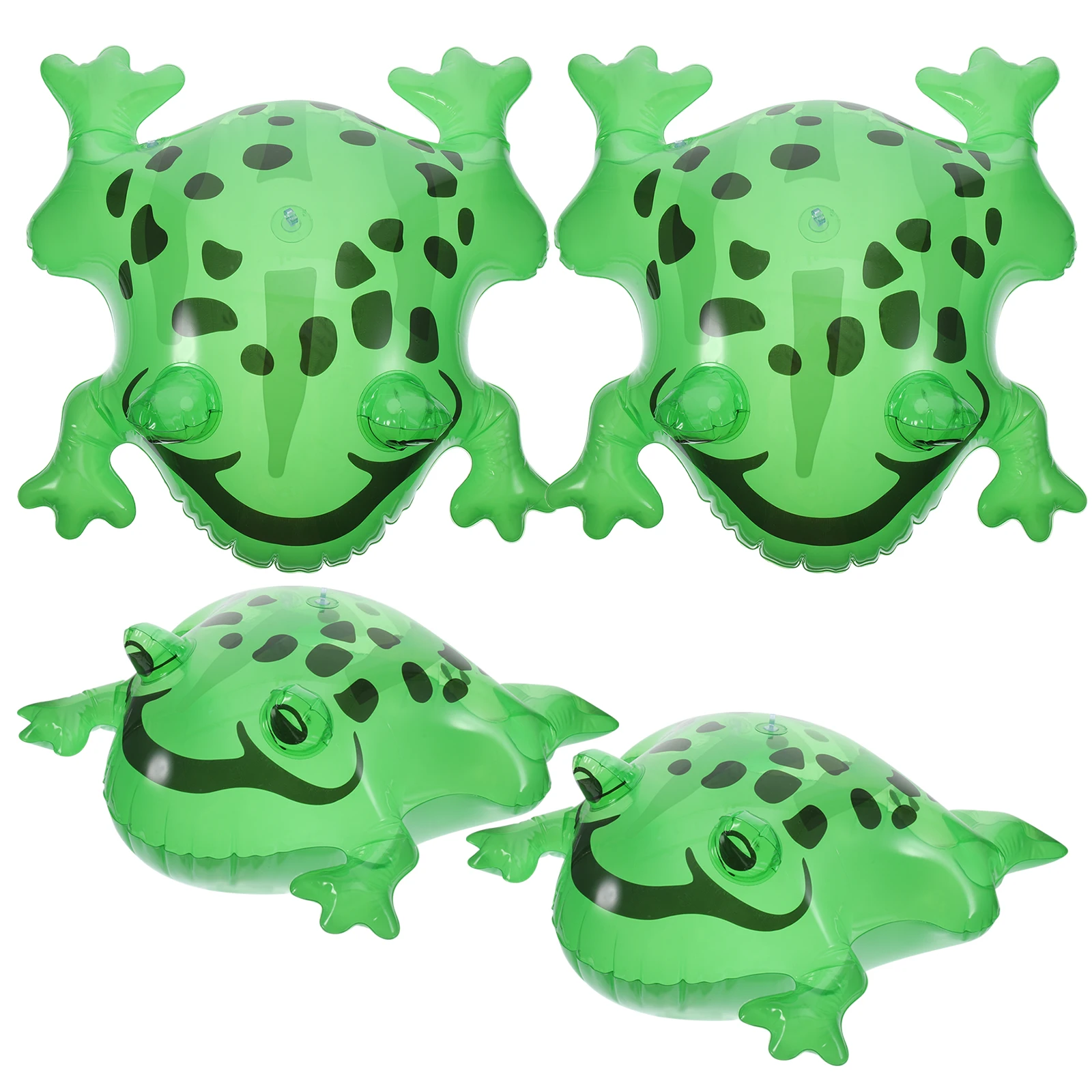 

4 set Inflatable Frog Balloons Cute Toy Green Pool Party Decoration Bounce Plaything Realistic Theme Children Gift