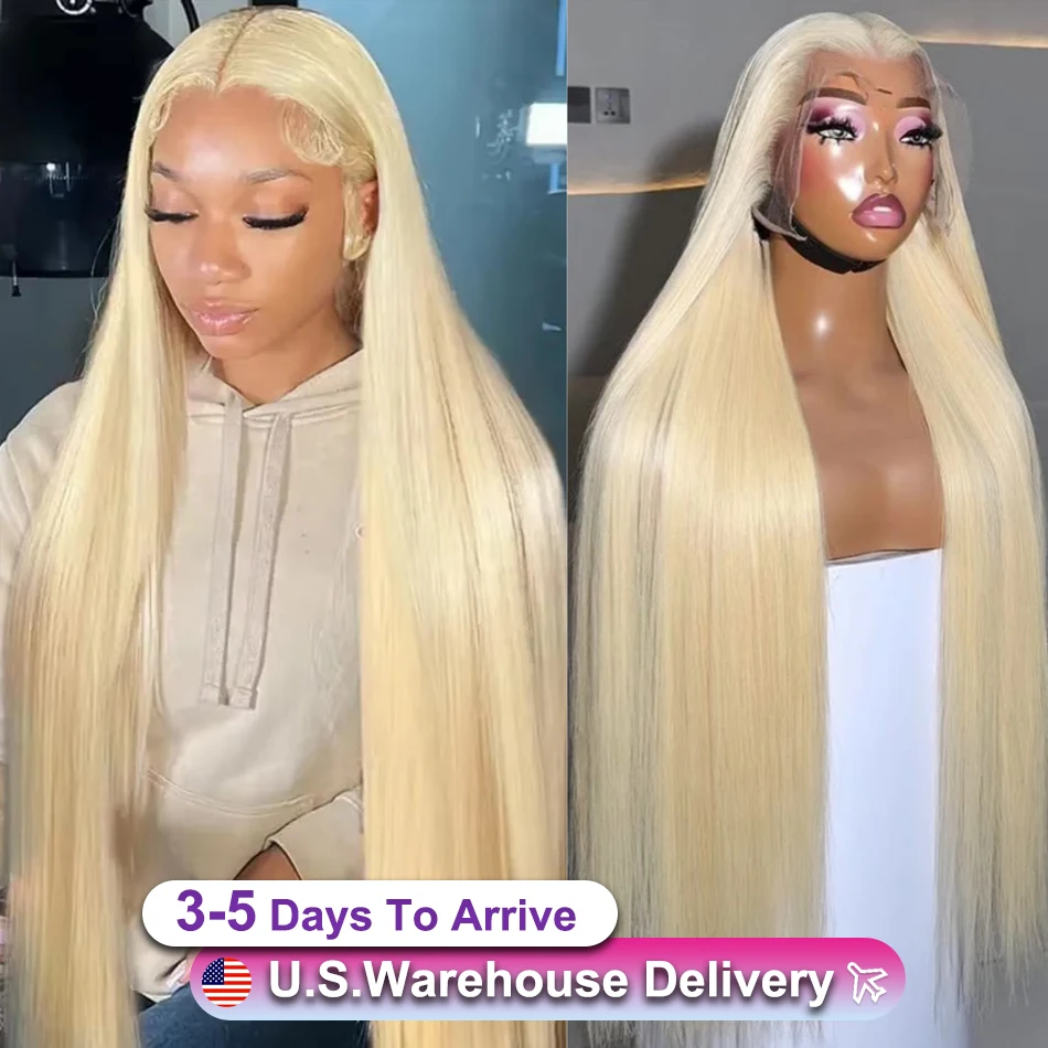 

613 Blonde hd 30 Inch Lace Front Wig 13X6 250 Density Raw Brazilian Straight 100% Human Hair Lace Frontal Wigs for Women