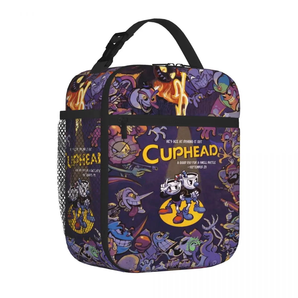 Hot Sale Cuphead 03 Preppy Bento Bag Middle School Cooler Tote