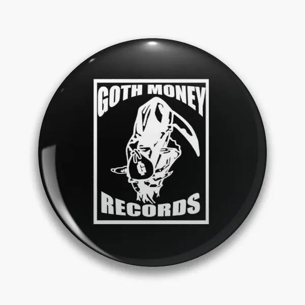 Goth Money Records Grim Reaper  Soft Button Pin Funny Lover Lapel Pin Fashion Gift Decor Clothes Hat Brooch Cute Creative Badge