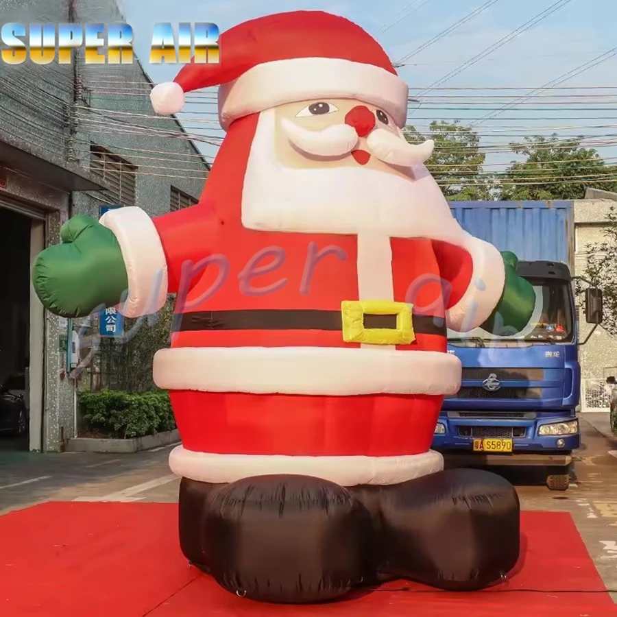 Natale vecchio uomo gonfiabile gigante Babbo Natale gonfiabile alto 4 m per decorazioni natalizie
