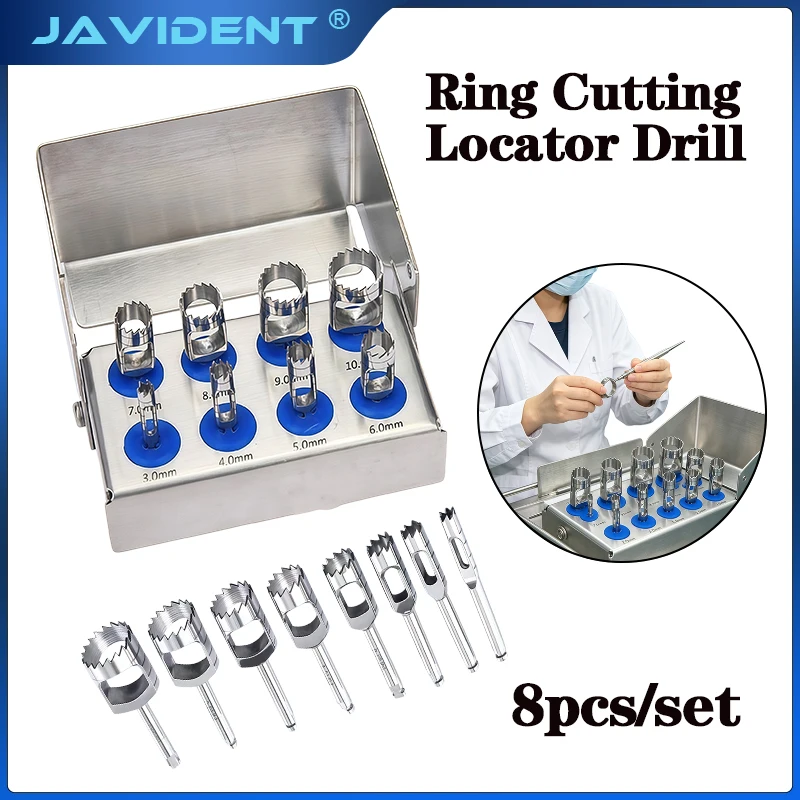 1Set Dental Implant-Surrounding Bone Shaping Drill Implant-Sparing Annular Cutter Abutment Bone Removal Drill Stainless Steel