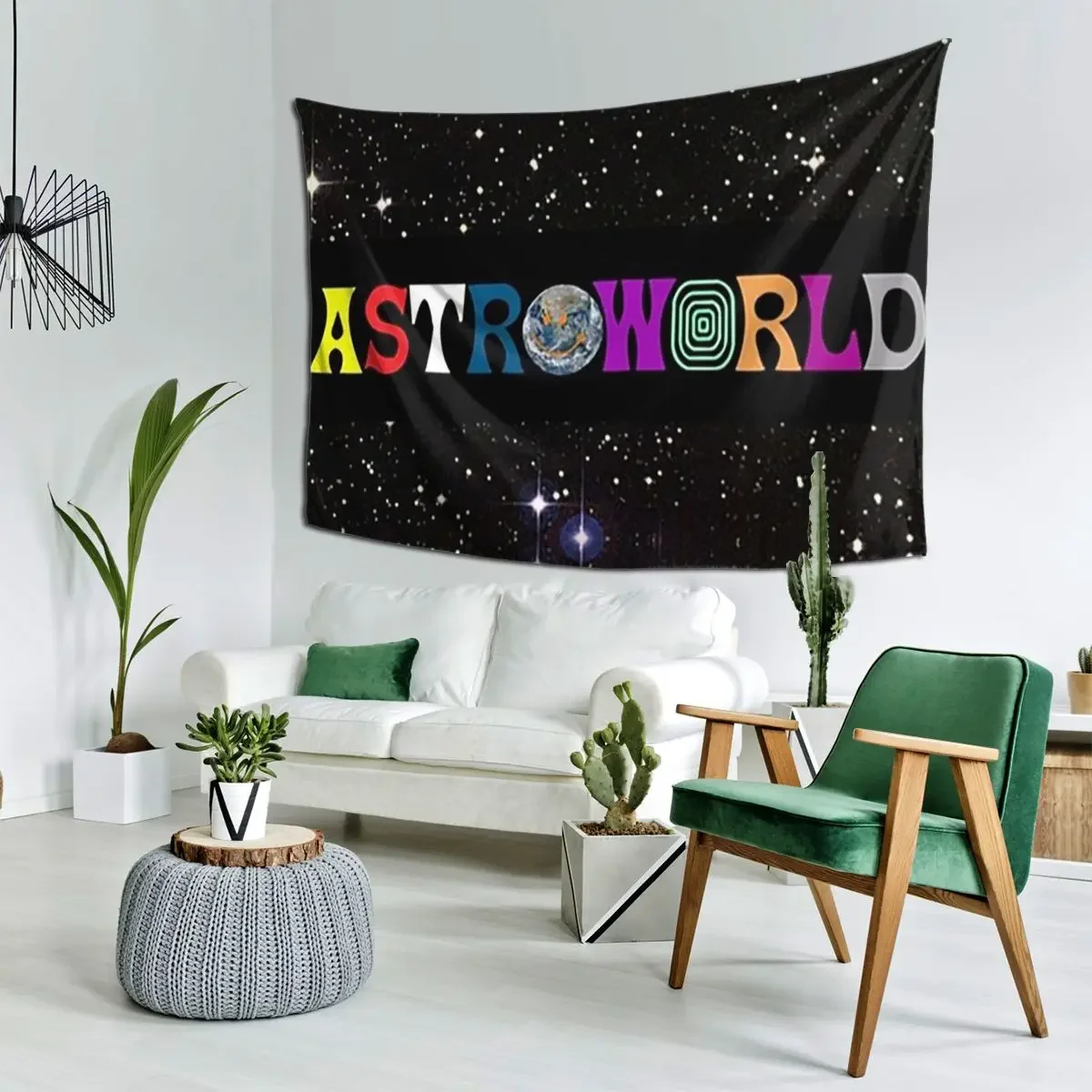 Astroworld Tapestry Hippie Wall Hanging Aesthetic Home Decor Tapestries for Living Room Bedroom Dorm Room