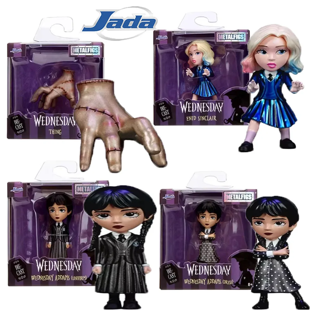 

Genuine Jada Wednesday The Addams Family Metal Figurines Cartoon Anime Figure Model Decoration Collection Toys Boys Girls Gifts