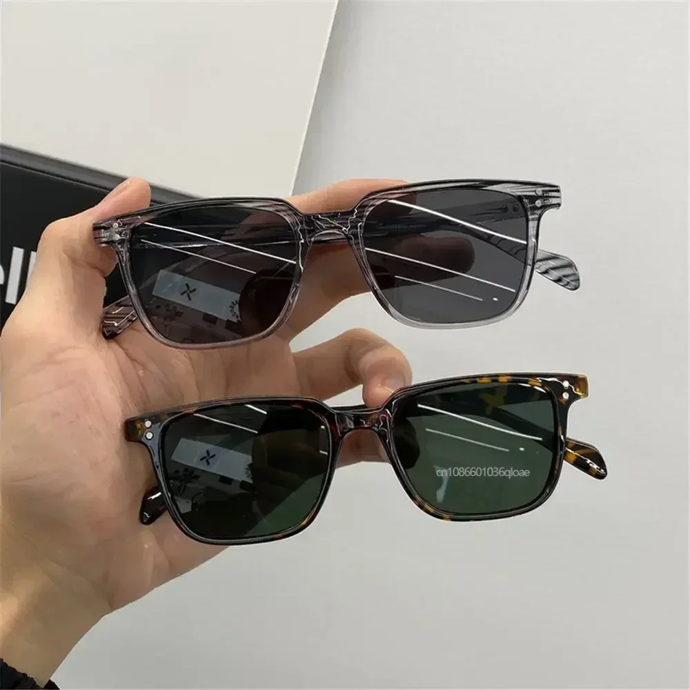 New Leopard Dark Green Square Sunglasses Man Shades Male Sun Glasses Brand Designer Travel Vintage Sun Glasses Oculos De Sol