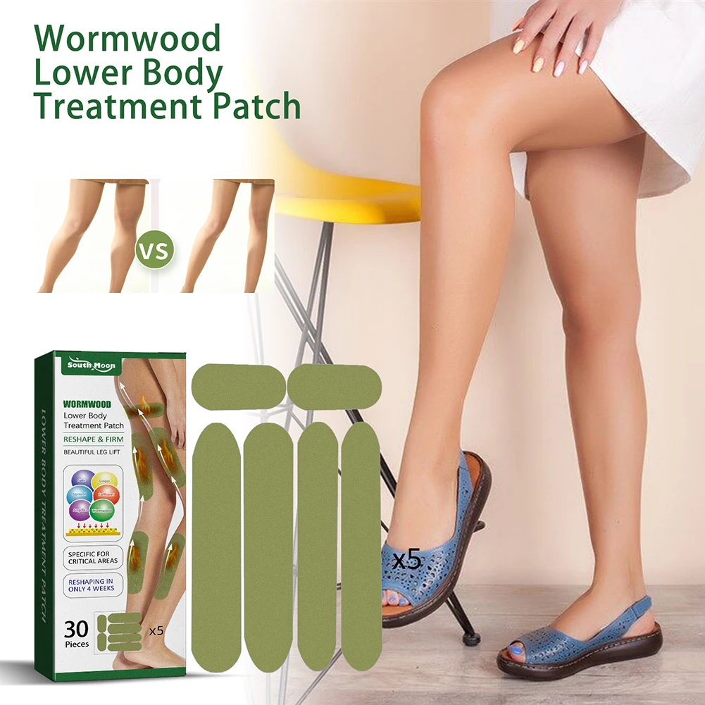 

30pcs Wormwood Losing Weight Stickers Breathable Fat Removal Patch Different Sizes Slimming Down Hot Compress Stickers for Body