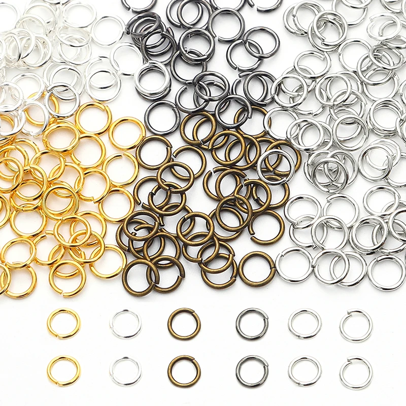 

50-200pcs/lot Stainless Steel Open Jump Rings Split Rings Connectors For DIY Jewelry Making Supplies Accessories Wholesale