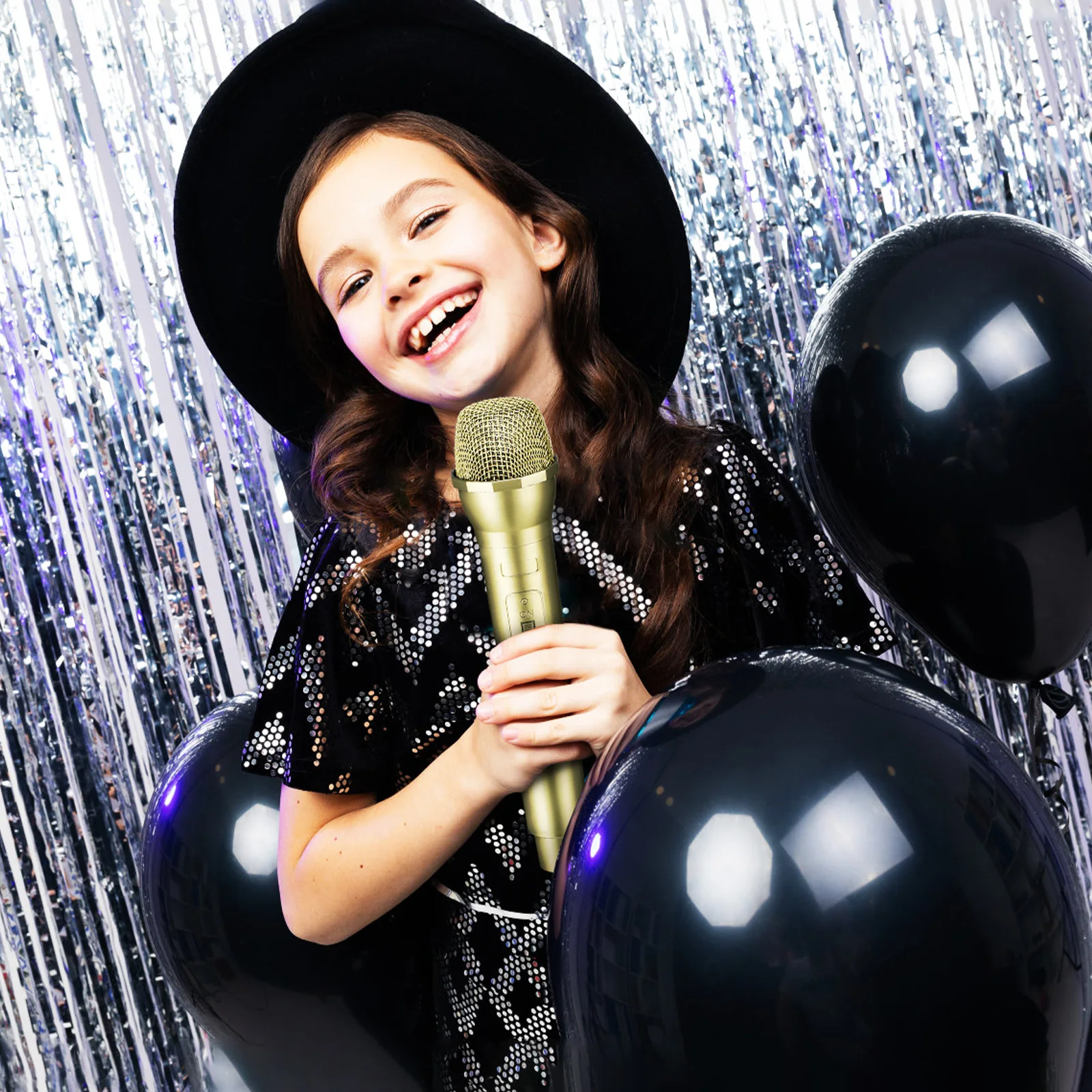 

3 pcs Realistic Kids Microphone Props Fake Stage Party Simulation Microphone Instrument For Role Play Performance Lightweight