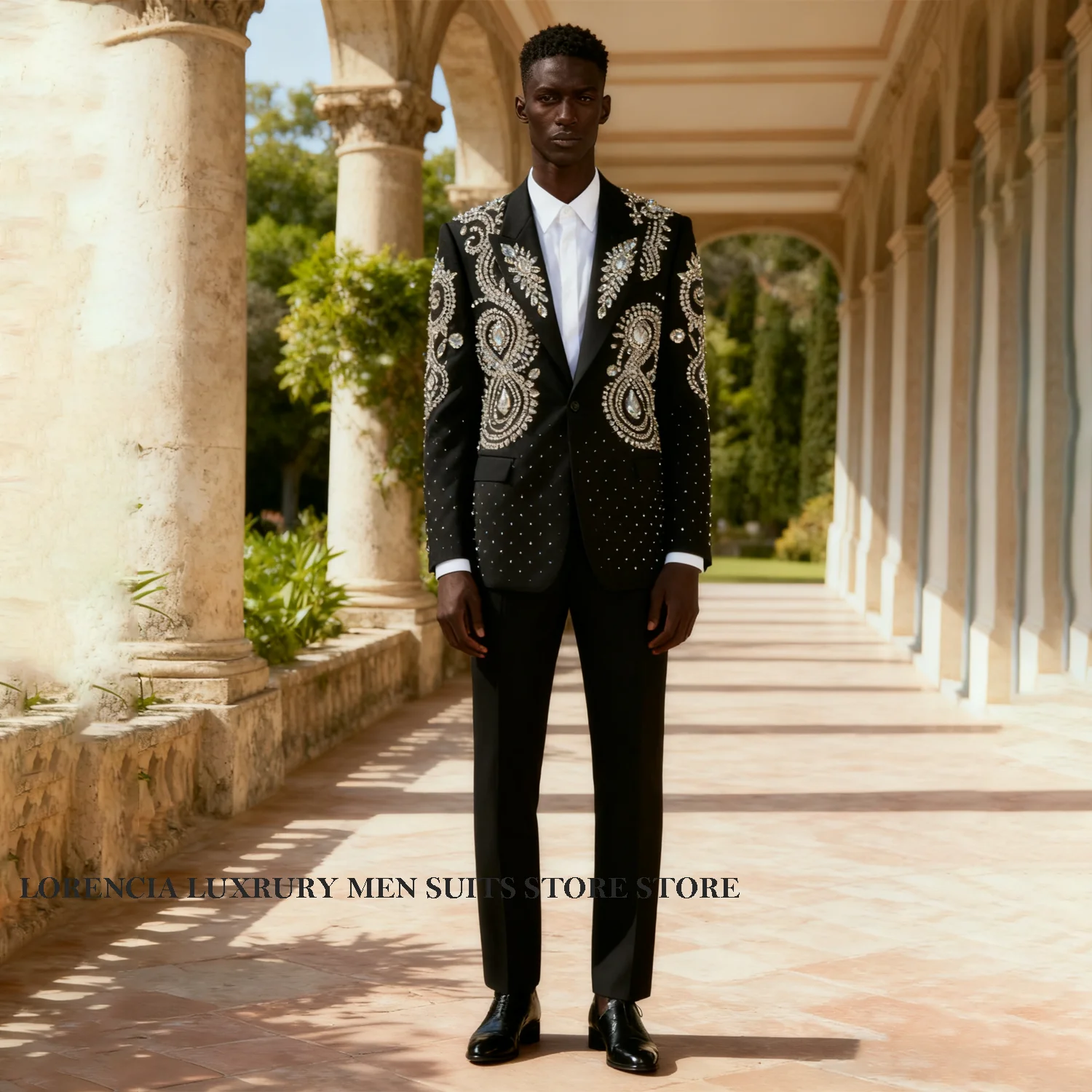 

Африканский индивидуальный дизайн с бриллиантами, красивые мужские костюмы, элегантные свадебные смокинги, тонкие Ropa hombre, комплекты из 3 предметов, мужские пиджаки для жениха