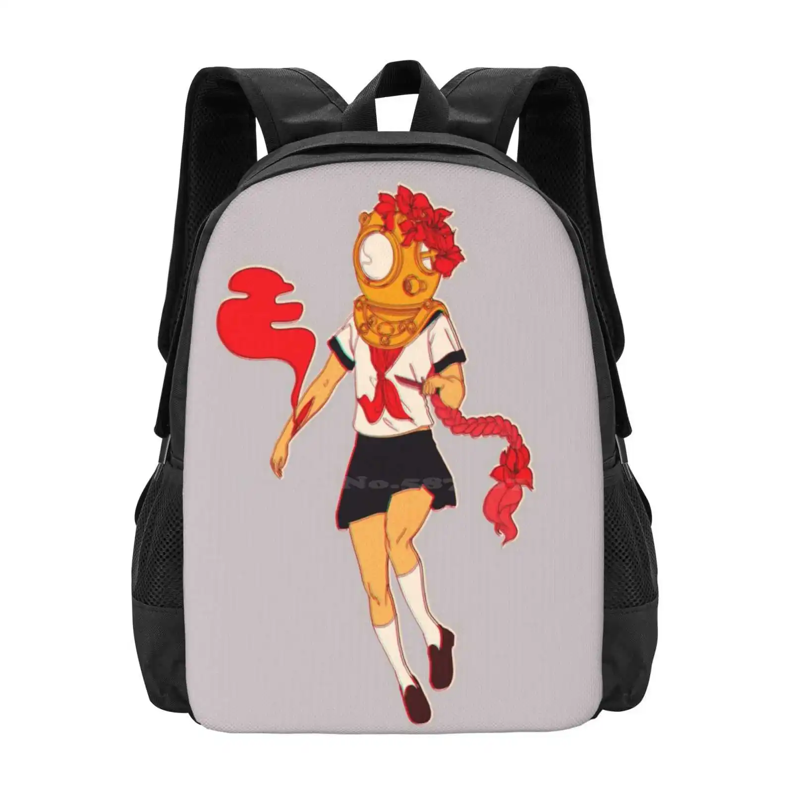 Burial At Sea Hot Sale Schoolbag Backpack Fashion Bags Bougainvillea Flowers Girl Japanese Sailor Outfit Swimming Float Burial