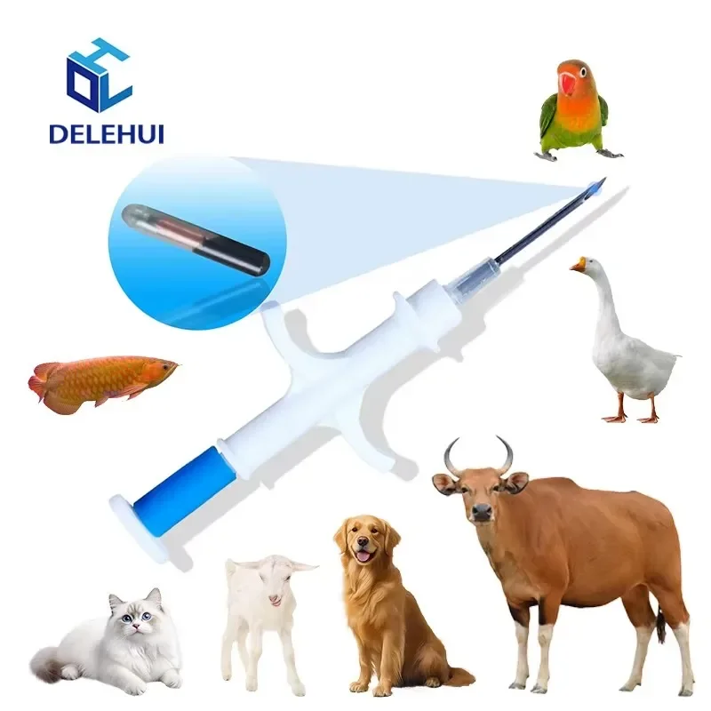 

100Packs 2.12X12/1.4X8mm/1.25x7mm microchip for dog cat vaca animal chip EM4305 134.2 khz FDX-B Syringe International Standard