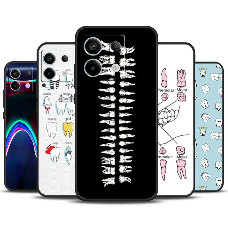 Dentist Dental Tooth Nurse Case For Redmi Note 13 Pro Plus 9 10 11 12 Pro 9S 10S 11S 12S Cover For Redmi 12 C 10C 13C