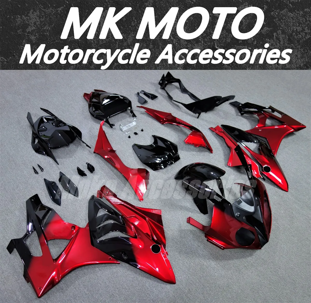 Motorcycle Fairings Kit Fit For S1000rr 2009 2010 2011 2012 2013 2014 Bodywork Set Red Black Double faced