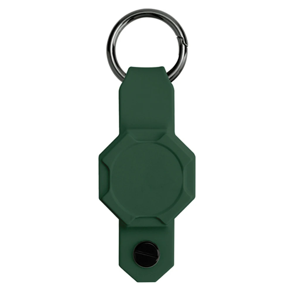 Silicone Case for Apple AirTag Waterproof Keychain with Key Organizer (Green)