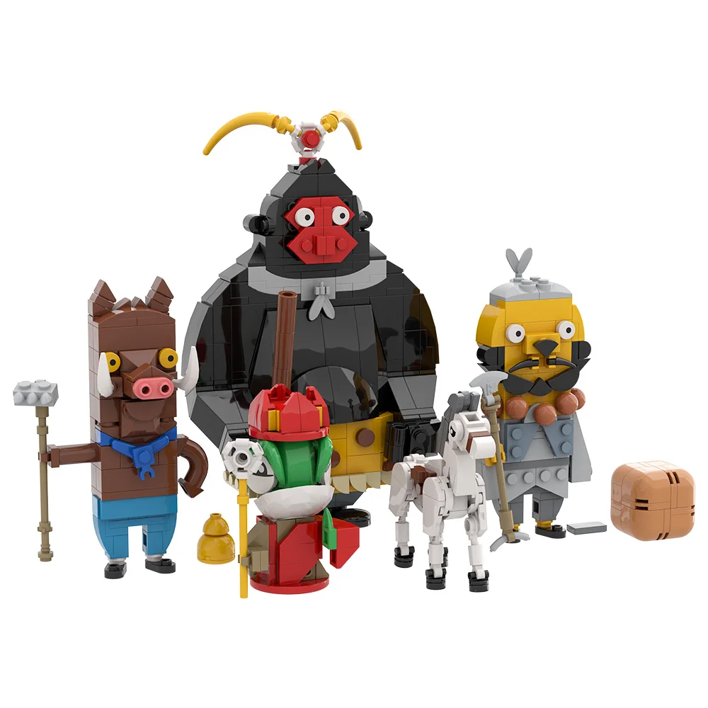 ตัวต่อมอนสเตอร์น้อยจากภูเขาหลางหลาง ชุดตัวต่อหมูปีศาจ กบปีศาจ ของเล่นประกอบเองสำหรับเด็ก เป็นของขวัญ