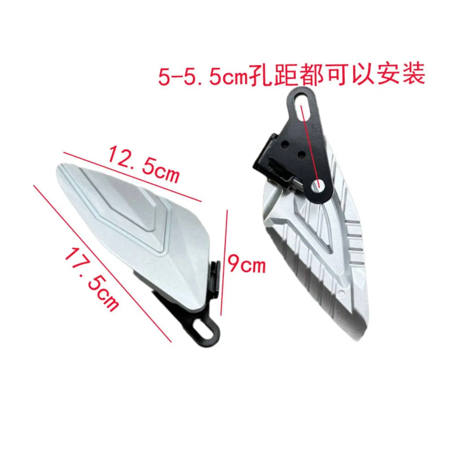 Folding Electric Vehicle Footrest for Kids Passenger Comfort Aluminum Alloy Steel Anti Slip Rear Foot Pegs for Scooter