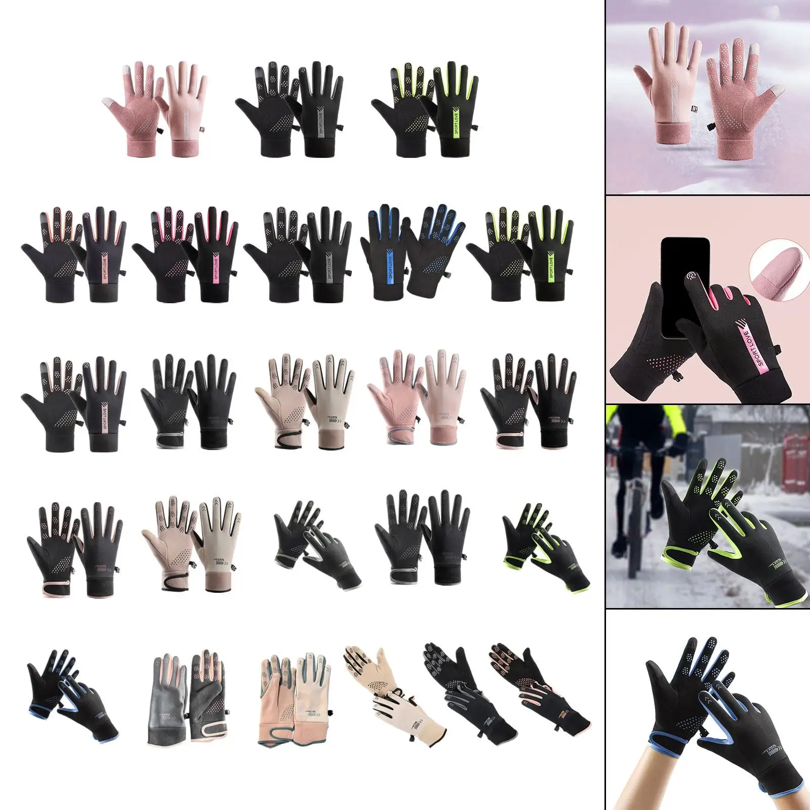 

Winter Warm Touch Screen Gloves Ski Gloves for Cycling Sports