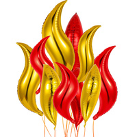 18/24/36 Inch Flame Balloon Fireman Party Supplies Firefighter Birthday Blaze Ballon Background Children Fire Theme Decoration