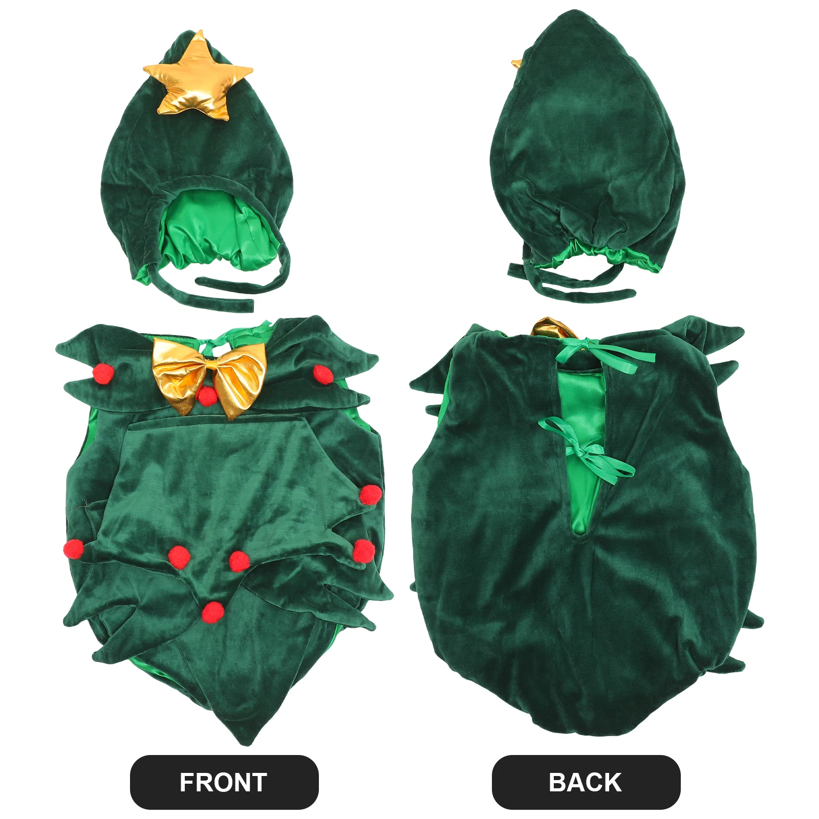 

1 set 1 Set Christmas Baby Costume Xmas Tree Design Photography Clothes Toddler Costume Set Soft Hat Xmas Clothing For Kids