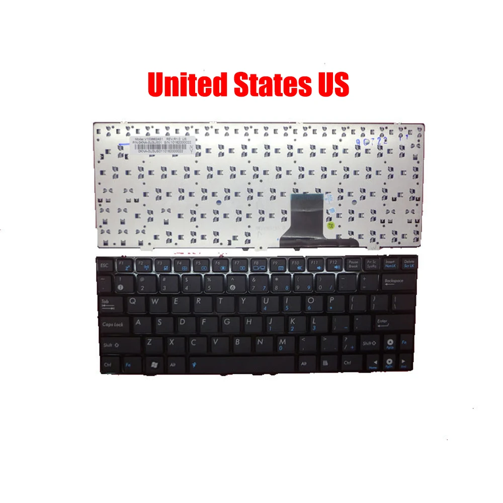 

Клавиатура для ноутбука ASUS Eee PC 1000HE 1000HA V103662AS1 США 0KNA-0U3US01 черная с рамкой шоколадная клавиатура США