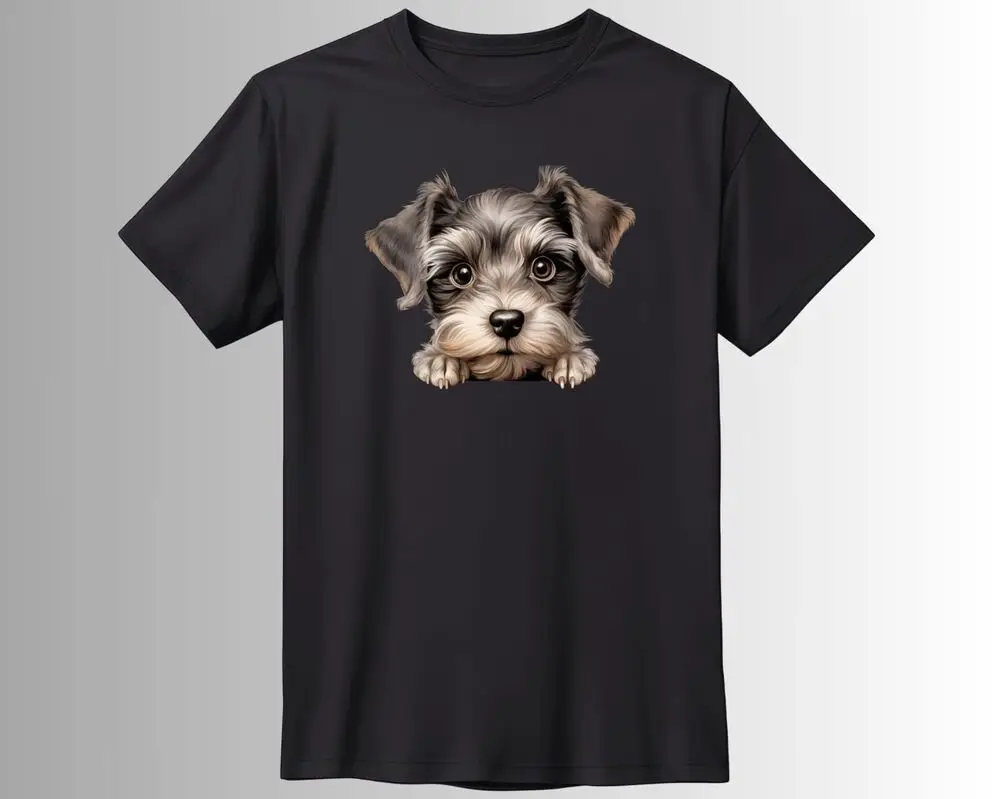 Miniature Schnauzer Hunde T-Shirt Anime Graphic T-shirts for Men Clothing Women Tees High Quality 100%Cotton Short Sleeve