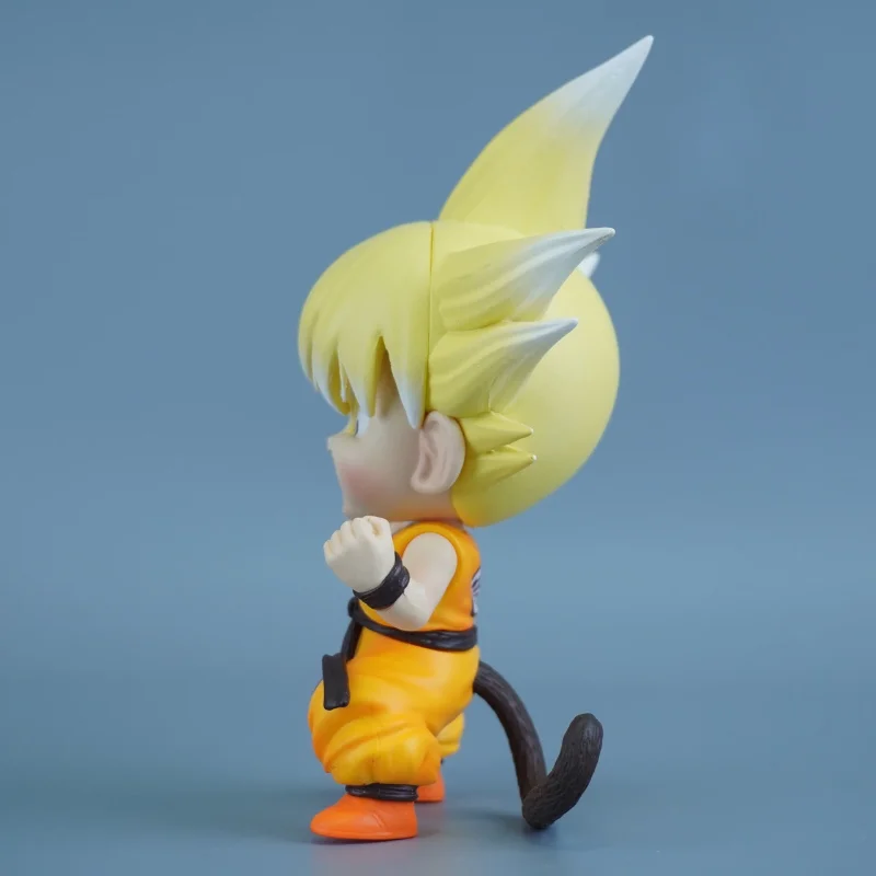 Dragon Ball Cute Q-Version Anime Figure Mini Roar Goku Gk Collectible Figurines Trendy Models Desktop Ornament Birthday Gifts